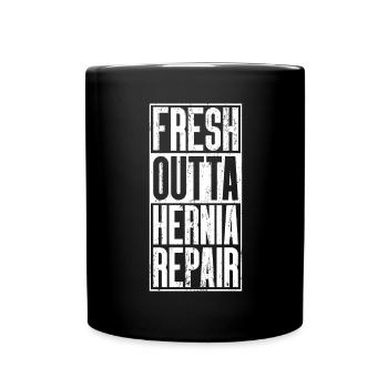 Fresh Outta Surgery - Hip Replacement - Full Colour Mug - black - Front
