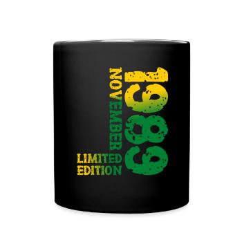1989 November Limited Edition 34th Birthday Decoration - Full Colour Mug - black - Front