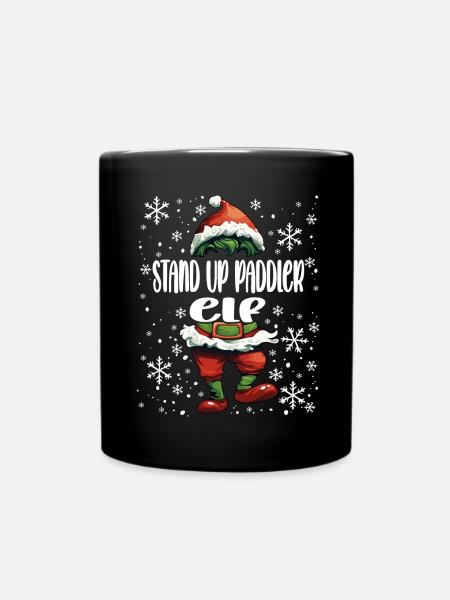 Weihnachtsoutfit Stand up paddler Elf - Tasse einfarbig - Schwarz