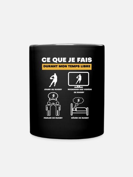 durant temps libre rugby - Mug uni - noir