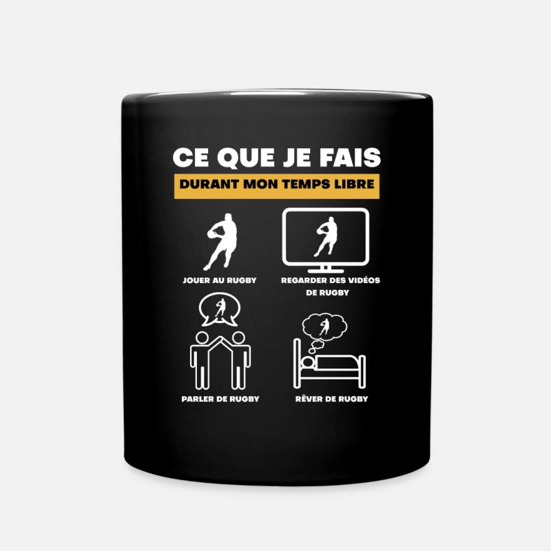 durant temps libre rugby - Mug uni - noir