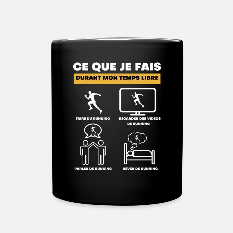 durant temps libre running - Mug uni - noir