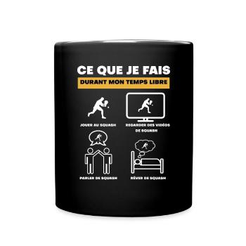 durant temps libre squash - Mug uni - noir - Devant