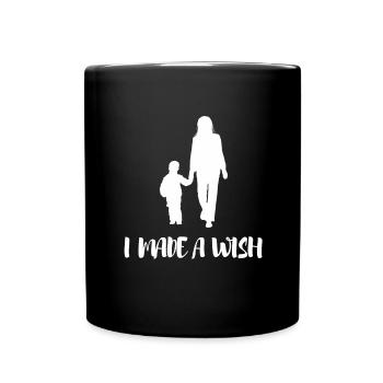 J’ai fait un vœu maman et moi - Mug uni - noir - Devant
