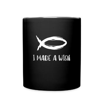 J’ai fait un vœu maman et moi - Mug uni - noir - Devant
