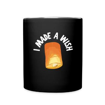 J’ai fait un vœu maman et moi - Mug uni - noir - Devant