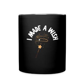 J’ai fait un vœu maman et moi - Mug uni - noir - Devant