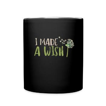 J’ai fait un vœu maman et moi - Mug uni - noir - Devant