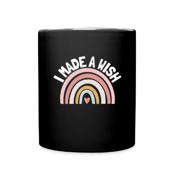 J’ai fait un vœu maman et moi - Mug uni - noir - Devant