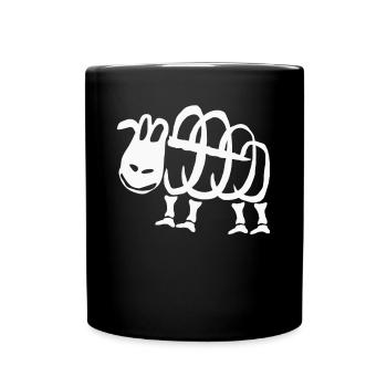 Sheep Skeleton - Tasse einfarbig - Schwarz - Vorne