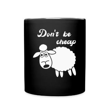 Sheep Shepherd Cheap - Tasse einfarbig - Schwarz - Vorne