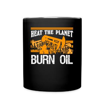Heat the planet Joke - Full Colour Mug - black - Front