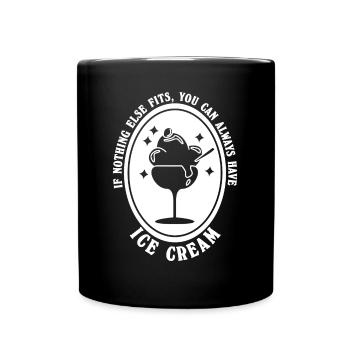 Ice Cream Cup - Tasse einfarbig - Schwarz - Vorne