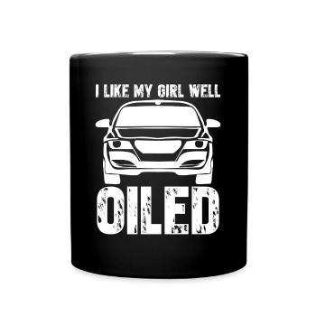 Mechanic Joke Car Workshop Oil - Full Colour Mug - black - Front