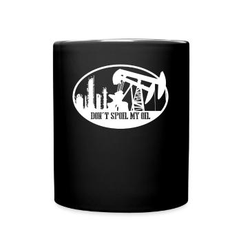 Oil Joke Mechanic Car Workshop - Full Colour Mug - black - Front