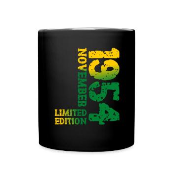 1954 November Limited Edition 69th Birthday Decoration - Full Colour Mug - black - Front
