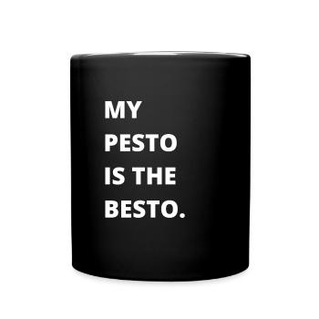Italian Cuisine - Basil Pesto Is The Besto - Tasse einfarbig - Schwarz - Vorne
