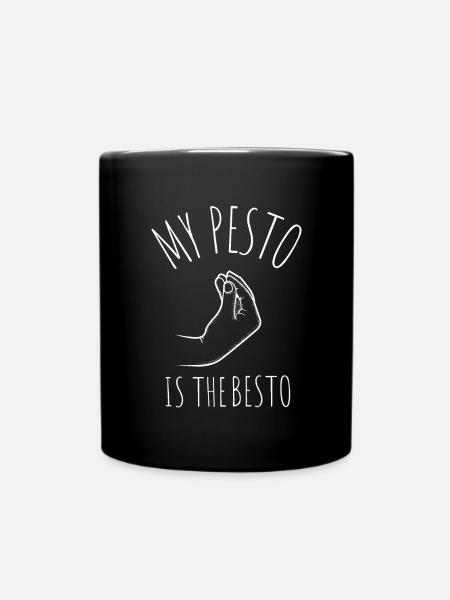 Italian Cuisine - Basil Pesto Is The Besto - Tasse einfarbig - Schwarz