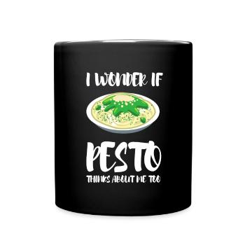 Italian Cuisine - Basil Pesto Is The Besto - Tasse einfarbig - Schwarz - Vorne