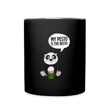 Italian Cuisine - Basil Pesto Is The Besto - Tasse einfarbig - Schwarz - Vorne