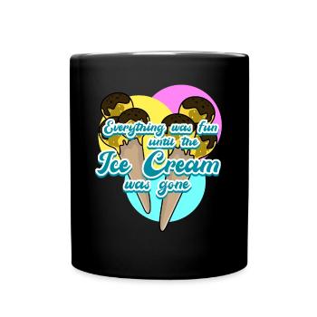 Crème glacée Crème glacée - Mug uni - noir - Devant