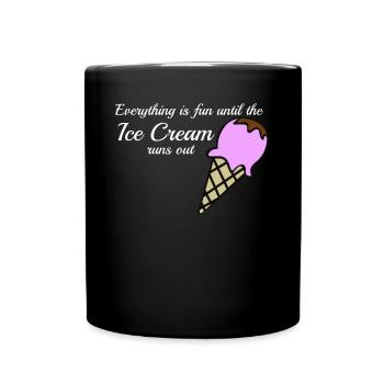 Crème glacée Joke Crème glacée - Mug uni - noir - Devant