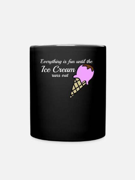 Ice Cream Joke Icecream - Tasse einfarbig - Schwarz