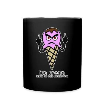 Ice Cream Grumpy Icecream - Tasse einfarbig - Schwarz - Vorne
