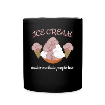 Ice Cream Cup Icecream - Tasse einfarbig - Schwarz - Vorne