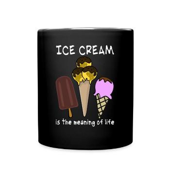 Crème glacée Crème glacée - Mug uni - noir - Devant