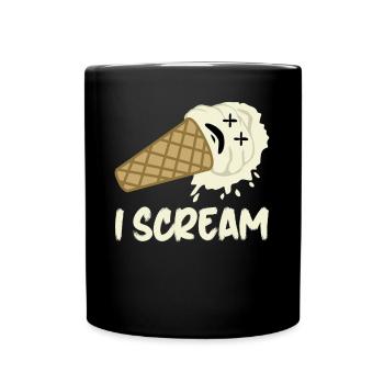 Icecream Screaming Ice Cream - Tasse einfarbig - Schwarz - Vorne