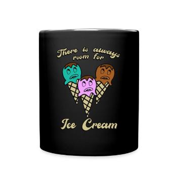 Crème glacée Funny Ice Cream - Mug uni - noir - Devant