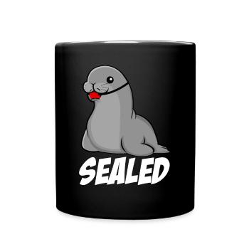 Seal Joke with Pinneped - Tasse einfarbig - Schwarz - Vorne