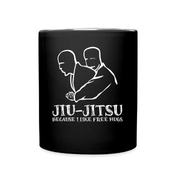 Ju-Jitsu Brasilian Jiu-Jitsu BJJ - Tasse einfarbig - Schwarz - Vorne