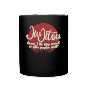 Ju-Jitsu Sweat Brasilian Jiu-Jitsu BJJ - Full Colour Mug - black - Front