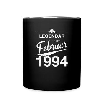 30. Geburtstag Legendär Februar 1994 Jahrgang 94 - Tasse einfarbig - Schwarz - Vorne