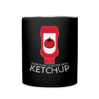 Tomato Ketchup Bottle - Tasse einfarbig - Schwarz - Vorne