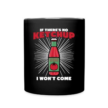 Tomato Ketchup with Tomatos - Tasse einfarbig - Schwarz - Vorne