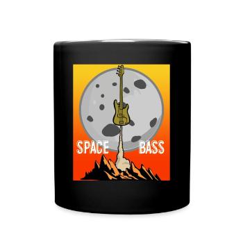 Guitare basse Space avec Moon - Mug uni - noir - Devant