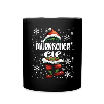 Tenue de Noël Grumpy Elf - Mug uni - noir - Devant