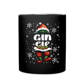 Tenue de Noël Gin Elf - Mug uni - noir - Devant