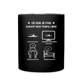 cadeau kayak temps libre - Mug uni - noir - Devant