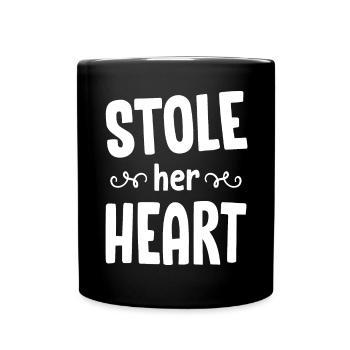 Stole Your Heart His Fries - Couple - Full Colour Mug - black - Front