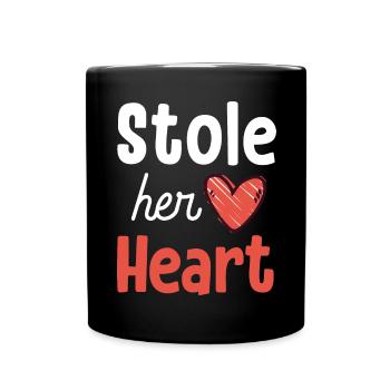 Stole Your Heart His Fries - Couple - Full Colour Mug - black - Front