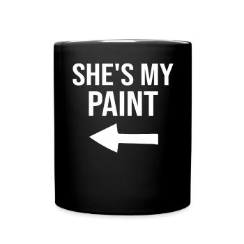 Meine Farbe Meine Leinwand - Paar Matching - Tasse einfarbig - Schwarz - Vorne