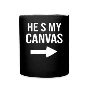 Meine Leinwand Meine Farbe - Paar Matching - Tasse einfarbig - Schwarz - Vorne