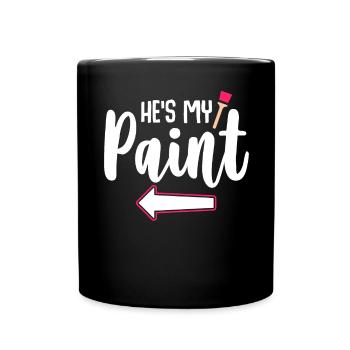 Meine Farbe Meine Leinwand - Paar Matching - Tasse einfarbig - Schwarz - Vorne