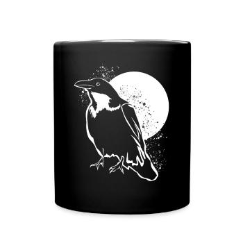 Crow Raven Moon Ravens Crows - Tasse einfarbig - Schwarz - Vorne