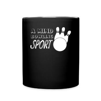 Bowling Ball and Bowling Pin - Full Colour Mug - black - Front