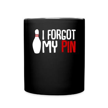 Bowling Pin Bowling Ball - Full Colour Mug - black - Front
